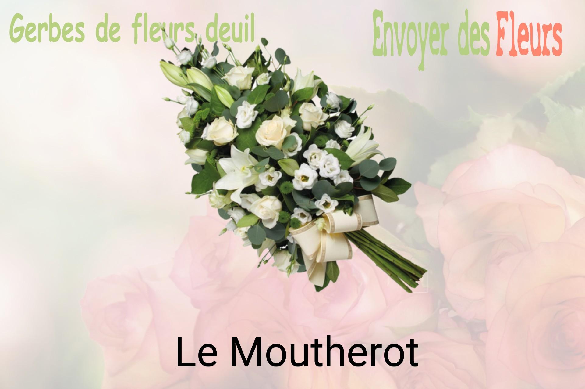 Gerbe de fleurs de deuil livrée à Le Moutherot